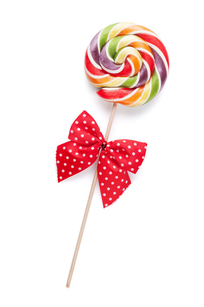 Candy lollipop z kokardą - Zdjęcie, obraz