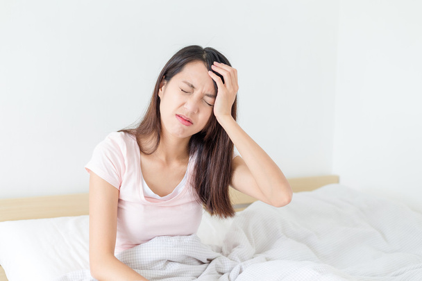 woman suffer from headache - Foto, Imagem