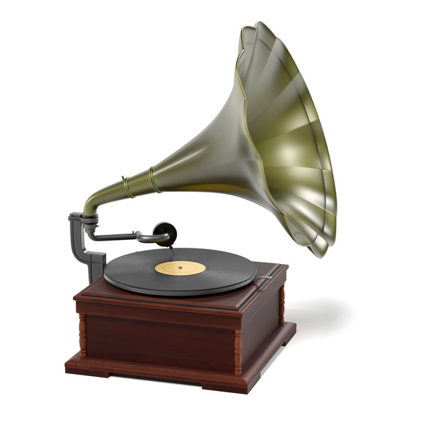 3d render of vintage gramophone - Photo, Image