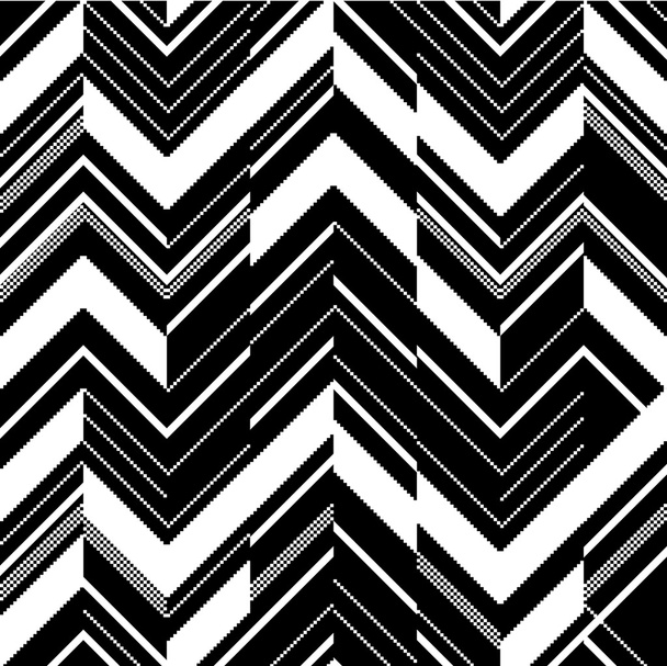 Pattern in zigzag - black and white - Vector, Image