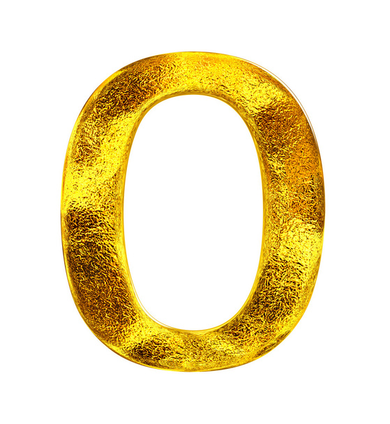 Gold foil number - Foto, afbeelding