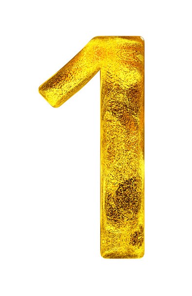 Gold foil number - Foto, imagen