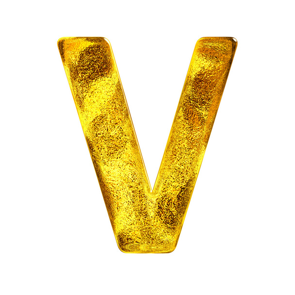 Gold foil alphabet - Valokuva, kuva