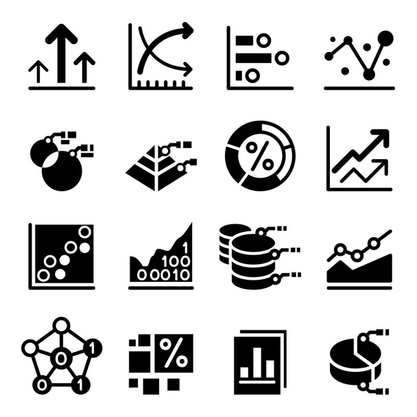 Business data icon - Вектор,изображение