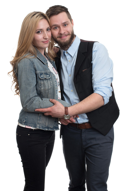 Portrait Of Young Couple Hugging - Foto, immagini