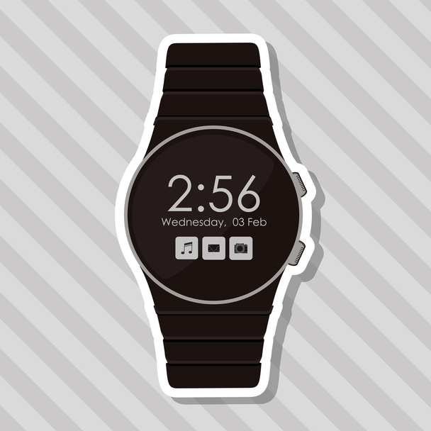 Icon of Smart watch design, vector illustration - Vektör, Görsel