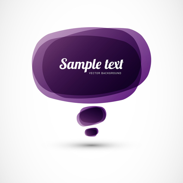 dark violet speech bubble - Vector, imagen