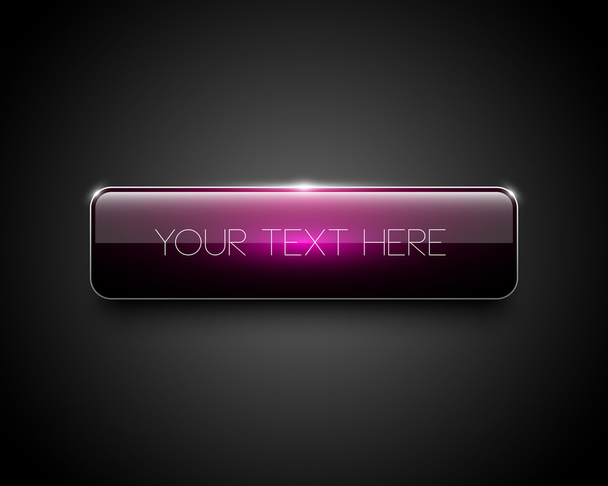 purple glossy web button - Vector, imagen