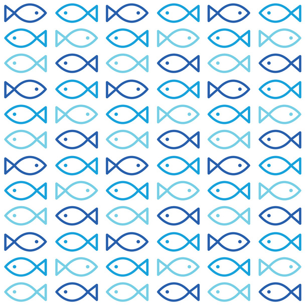 Fish seamless pattern - Vektor, obrázek
