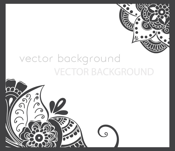 abstract vector pattern of a tattoo henna - Vektör, Görsel