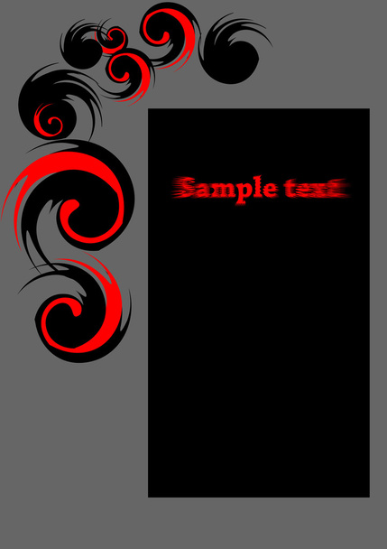 Šablona s vektor červené a černé provedení - Vektor, obrázek