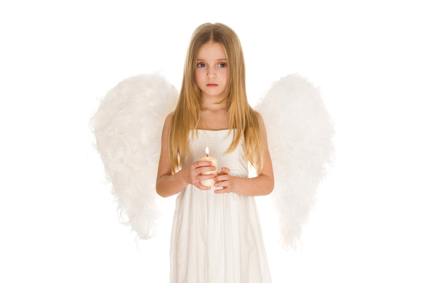Engel mit Kerze - Foto, Bild