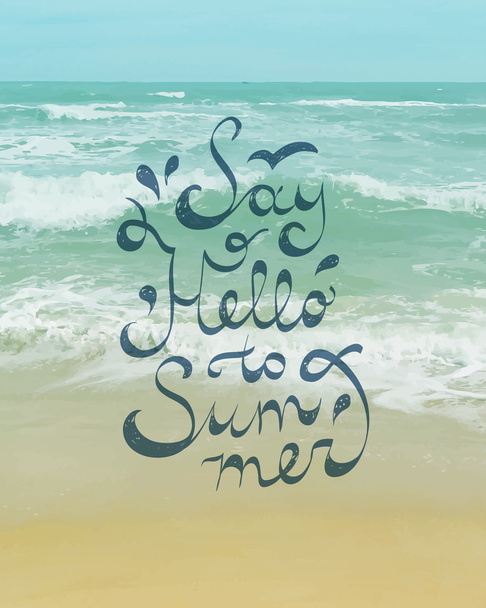 say hello to summer - Διάνυσμα, εικόνα