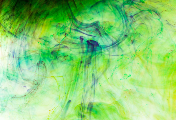 acryl kleuren en inkt in water. abstracte achtergrond. - Foto, afbeelding