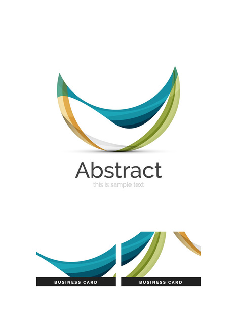 Kreis-Logo. transparente sich überlappende Wirbelformen. moderne saubere Business-Ikone - Vektor, Bild
