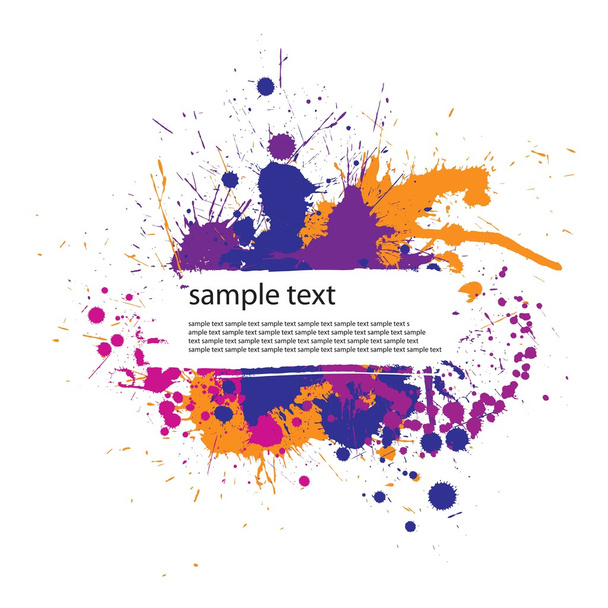 Colorful ink splash banner. - Vector, Image