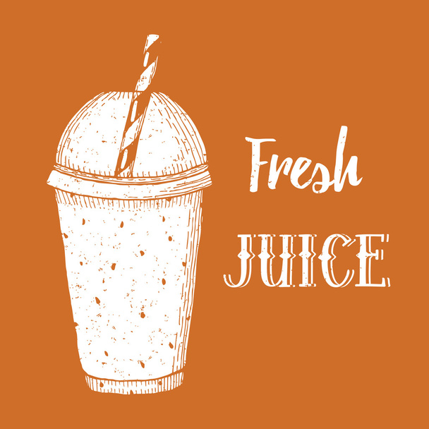 Fresh juice poster - ベクター画像