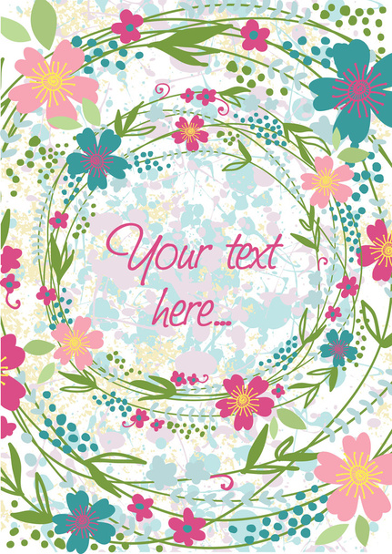 spring floral card  - Вектор,изображение