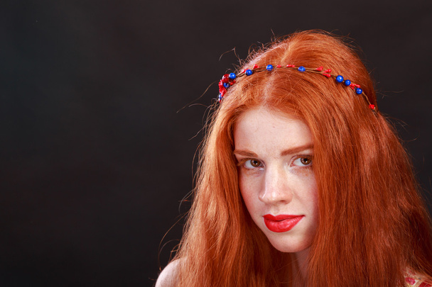 Redheaded wonderful girl. Beautiful image. - Photo, Image