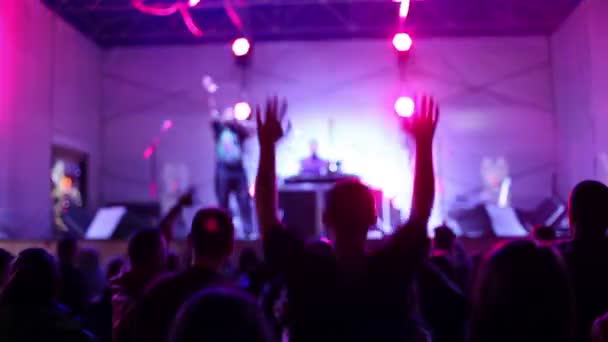 crowd partying at a rock concert - Footage, Video