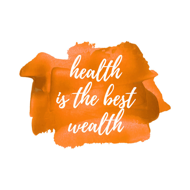 Health is the Best Wealth card, logo, poster, vector illustratio - ベクター画像