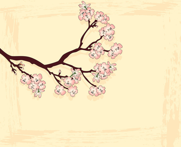 Background with flower branch - Διάνυσμα, εικόνα