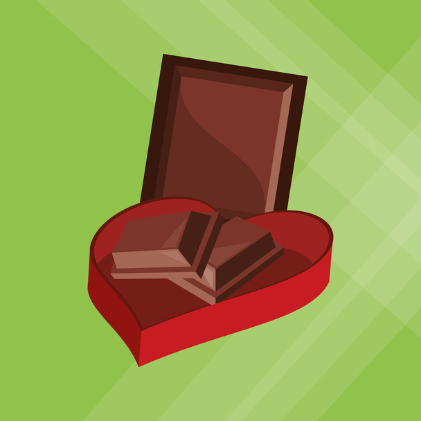 Flat illustration about chocolate design , sweet and delicious - Vector, Image