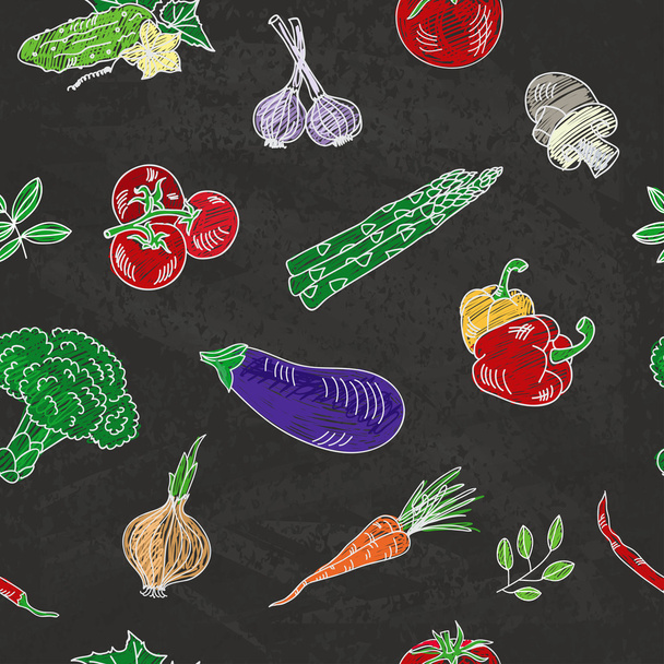 vegetables seamless pattern - Vector, imagen