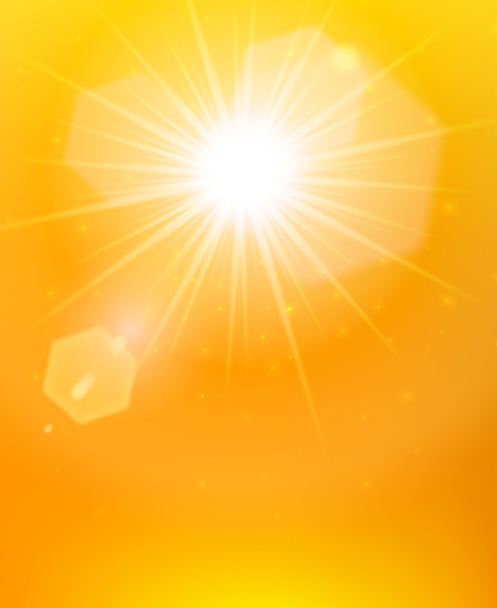 Plakat pomarańczowy słońce tło - Wektor, obraz