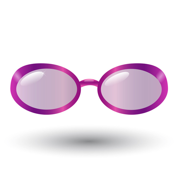 Icon glasses pink white - Вектор,изображение