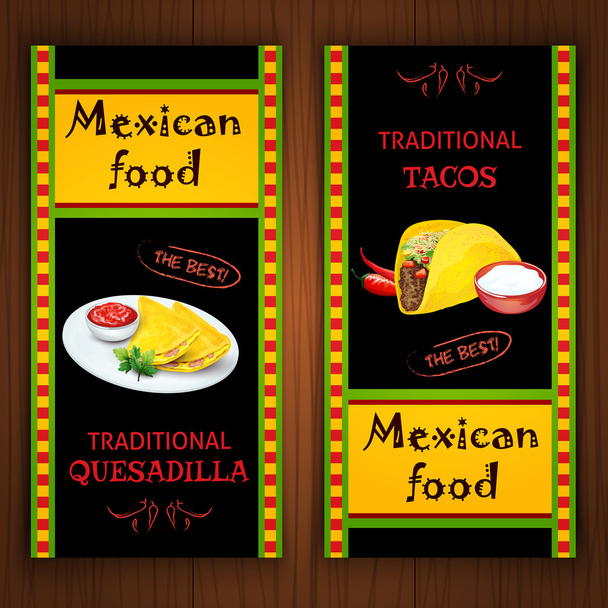 banderas de comida mexicana
 - Vector, imagen