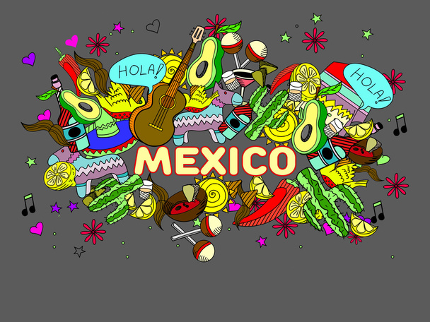 Ilustracja wektorowa Meksyk - Wektor, obraz