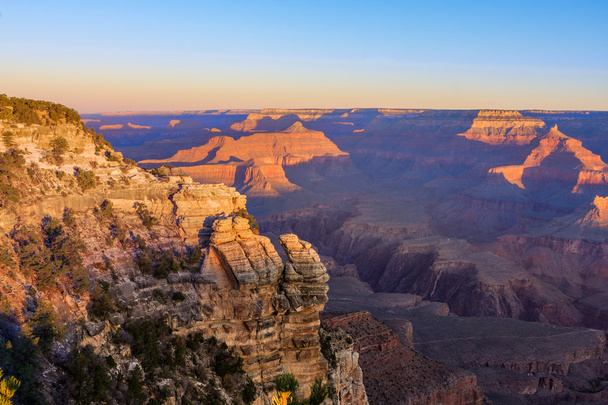 Grand Canyon zonsopgang van Mather punt - Foto, afbeelding