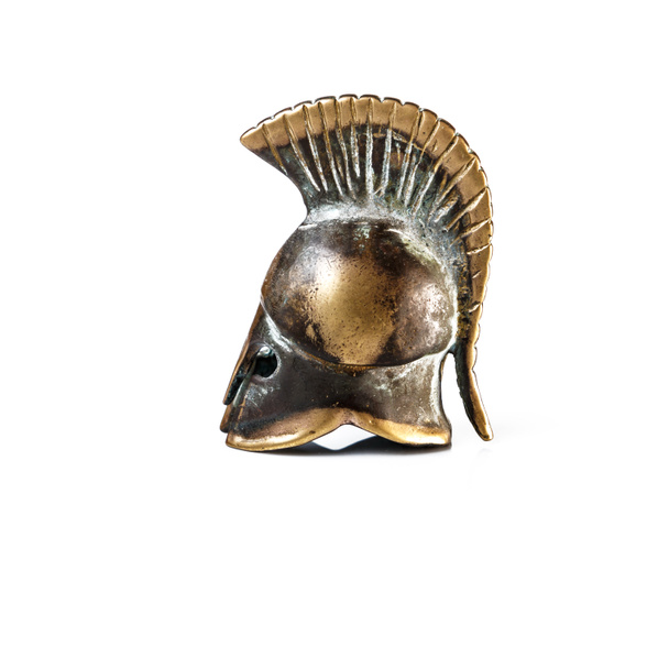 Ancient Greek Helmet Spartan Style Isolated - Photo, Image