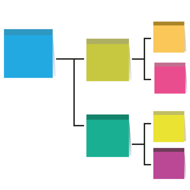 note pad organization chart - Vector, Image