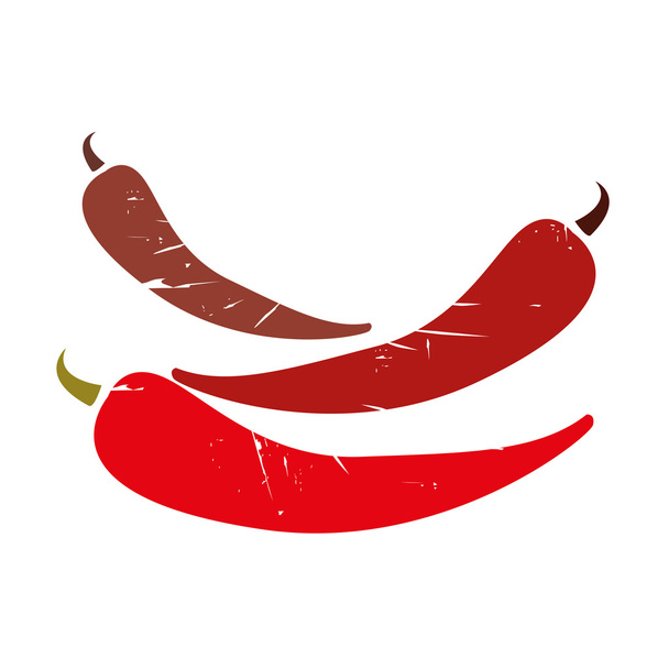 Retro chili peper - Vector, afbeelding