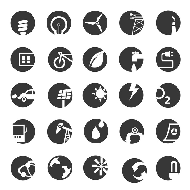 energy and industry icons - Vector, Image