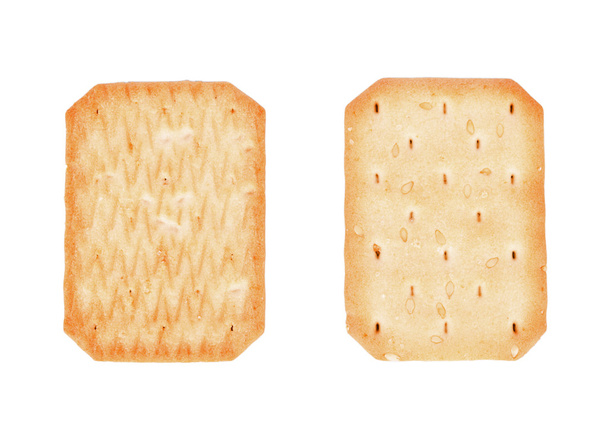 Biscuits aux graines de sésame sur fond blanc
 - Photo, image