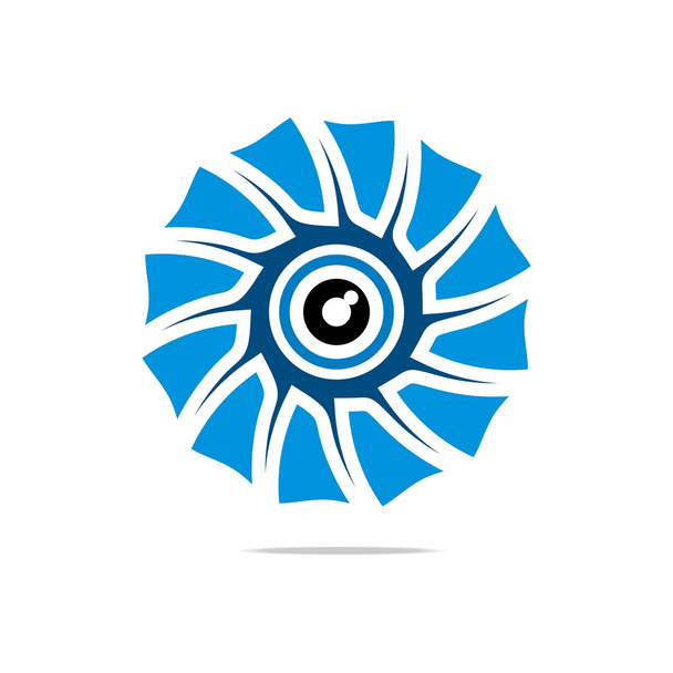 Vector abstracto del símbolo del globo ocular del círculo ocular del logotipo
 - Vector, Imagen