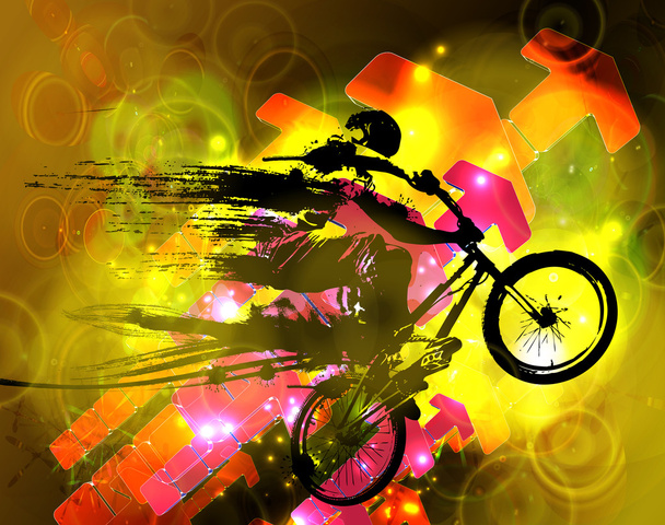 BMX ποδηλάτης εικονογράφηση - Φωτογραφία, εικόνα