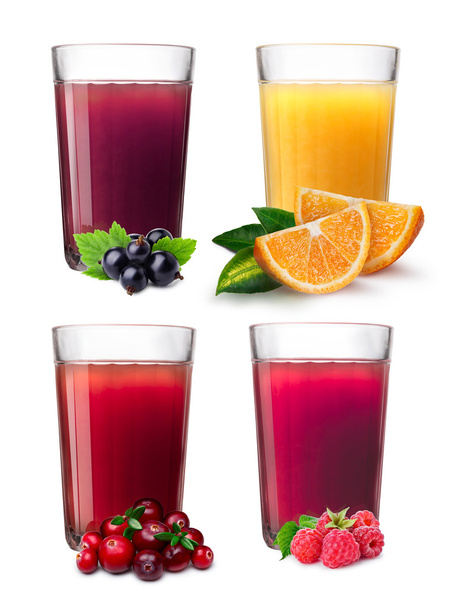 Glasses with smoothies and juice - Photo, Image