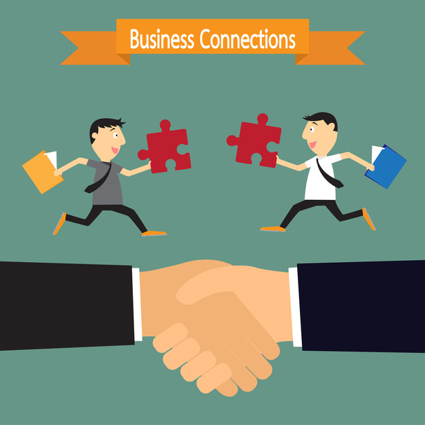 Poignée de main d'affaires et partenaires de connexion homme d'affaires, connecti
 - Vecteur, image
