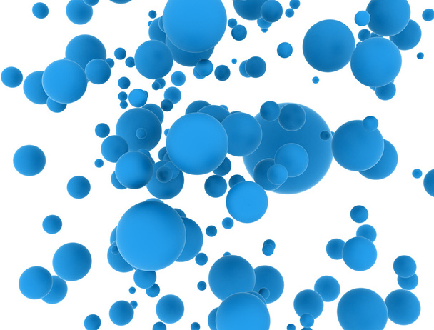 Blue spheres isolated on white - Фото, зображення