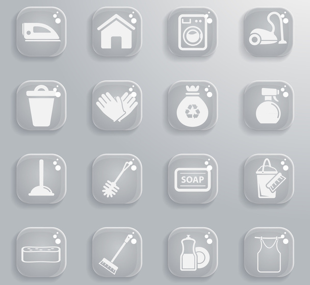 Cleaning service simply icons - Vector, Image