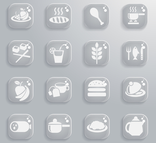 food and kitchen icon set - Διάνυσμα, εικόνα