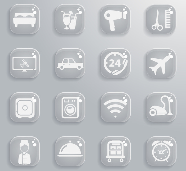 Hotel simply icons - Vector, Image