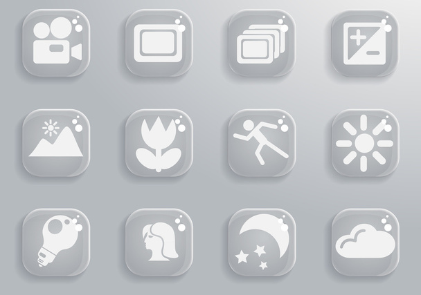 Modes of Photo Silhouette Icons - Vector, afbeelding