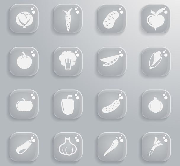 Vegetables simply icons - Διάνυσμα, εικόνα