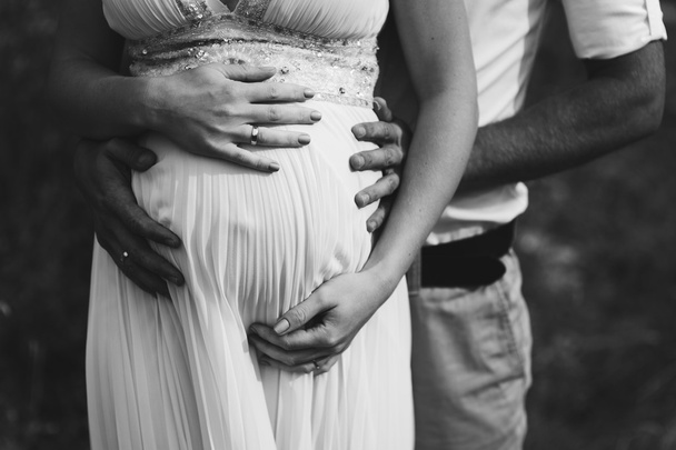 close up of pregnant woman - 写真・画像
