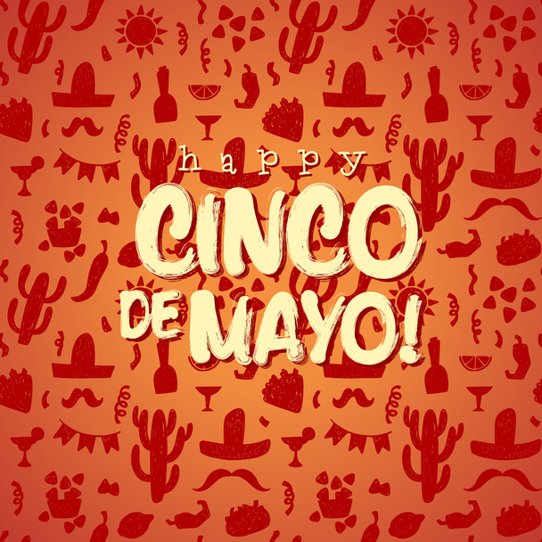 Šťastný Cinco De Mayo karta  - Vektor, obrázek
